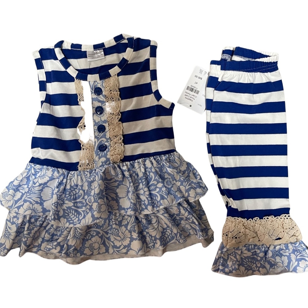 Melinda & Me floral outfit. Size 4t NWT